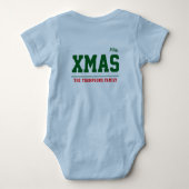 Kerst gepersonaliseerde Baby Jersey Bodysuit kleur (Achterkant)