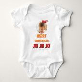 Kerst gepersonaliseerde Baby Jersey Bodysuit kleur (Voorkant)