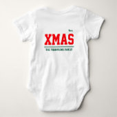 Kerst gepersonaliseerde Baby Jersey Bodysuit kleur (Achterkant)