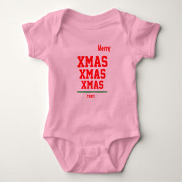 Kerst gepersonaliseerde Baby Jersey Bodysuit kleur