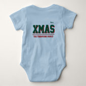 Kerst gepersonaliseerde Baby Jersey Bodysuit kleur (Achterkant)
