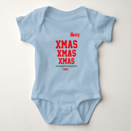 Kerst gepersonaliseerde Baby Jersey Bodysuit kleur