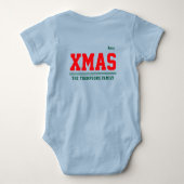 Kerst gepersonaliseerde Baby Jersey Bodysuit kleur (Achterkant)