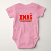 Kerst gepersonaliseerde Baby Jersey Bodysuit kleur (Achterkant)