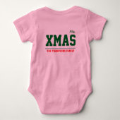 Kerst gepersonaliseerde Baby Jersey Bodysuit kleur (Achterkant)