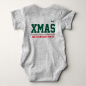 Kerst gepersonaliseerde Baby Jersey Bodysuit kleur (Achterkant)