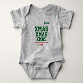 Kerst gepersonaliseerde Baby Jersey Bodysuit kleur