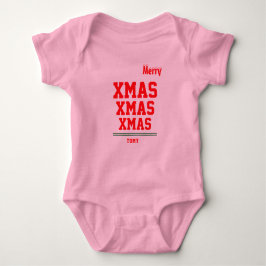 Kerst gepersonaliseerde Baby Jersey Bodysuit kleur