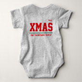 Kerst gepersonaliseerde Baby Jersey Bodysuit kleur (Achterkant)