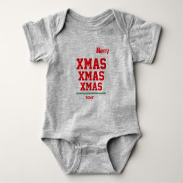Kerst gepersonaliseerde Baby Jersey Bodysuit kleur