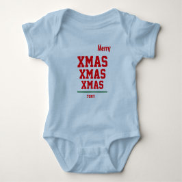 Kerst gepersonaliseerde Baby Jersey Bodysuit kleur