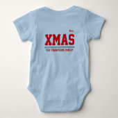 Kerst gepersonaliseerde Baby Jersey Bodysuit kleur (Achterkant)