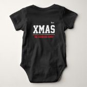 Kerst gepersonaliseerde Baby Jersey Bodysuit kleur (Achterkant)