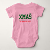 Kerst gepersonaliseerde Baby Jersey Bodysuit kleur (Achterkant)