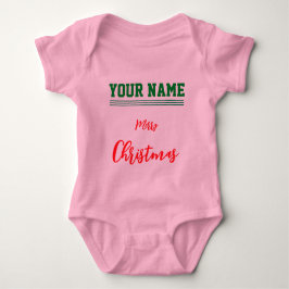 Kerst gepersonaliseerde Baby Jersey Bodysuit kleur
