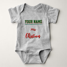 Kerst gepersonaliseerde Baby Jersey Bodysuit kleur