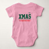 Kerst gepersonaliseerde Baby Jersey Bodysuit kleur (Achterkant)