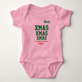 Kerst gepersonaliseerde Baby Jersey Bodysuit kleur