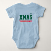 Kerst gepersonaliseerde Baby Jersey Bodysuit kleur (Achterkant)