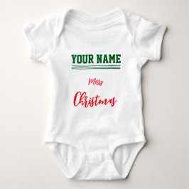 Kerst gepersonaliseerde Baby Jersey Bodysuit kleur
