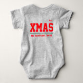 Kerst gepersonaliseerde Baby Jersey Bodysuit kleur (Achterkant)