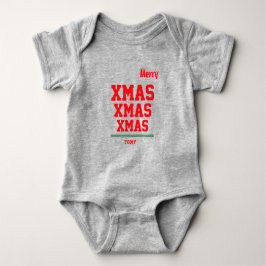 Kerst gepersonaliseerde Baby Jersey Bodysuit kleur