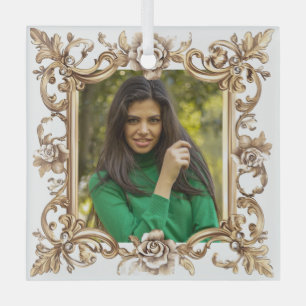 Kerst Gepersonaliseerde Foto Glas Ornament