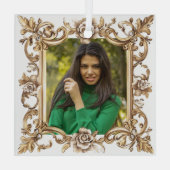 Kerst Gepersonaliseerde Foto Glas Ornament (Achterkant)