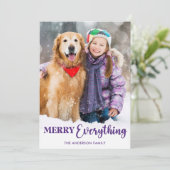 Kerst Gepersonaliseerde foto Vrolijk alles Feestdagenkaart (Staand voorkant)