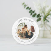 Kerst gepersonaliseerde harige en heldere foto feestdagenkaart (Staand voorkant)