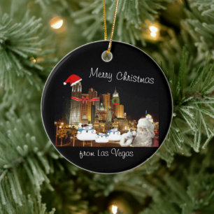 Kerst-gepersonaliseerde keramische versiering in L Keramisch Ornament