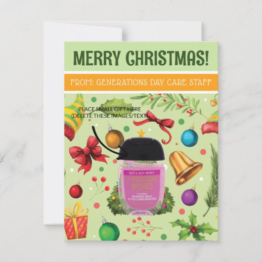 Kerst gepersonaliseerde kleine cadeau, cadeau Kaar Kaart (Voorkant)