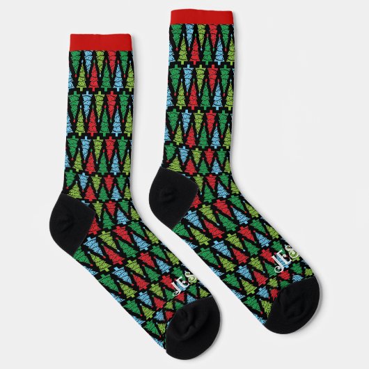 Kerst gepersonaliseerde naam novelty cadeau sokken (Rechts)