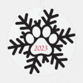 Kerst gepersonaliseerde Paw Metalen Ornament (Achterkant)