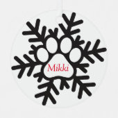 Kerst gepersonaliseerde Paw Metalen Ornament (Voorkant)