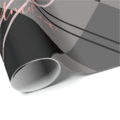 Kerst Gepersonaliseerde Plaid Grijs Zwart Roze Cadeaupapier (Rol Hoek)