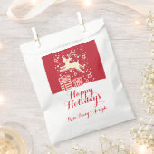Kerst gepersonaliseerde rendieren geschenkzakken bedankzakje (Geknipt)