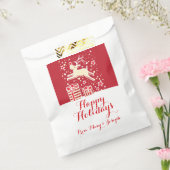 Kerst gepersonaliseerde rendieren geschenkzakken bedankzakje (Gezegeld)