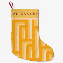 Kerst Gepersonaliseerde Retro Geometrisch Kleine Kerstsok