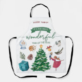 Kerst Gepersonaliseerde Schattigee Illustraties Schort (Voorkant)