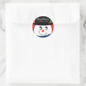 Kerst Gepersonaliseerde Sticker - Sneeuwman (Tas)