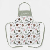 Kerst Gepersonaliseerde vakantie bakken Schort (Voorkant)