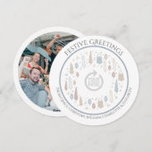 Kerst Gepersonaliseerde Zakelijke Corporate Logo Feestdagenkaart (Voorkant / Achterkant)