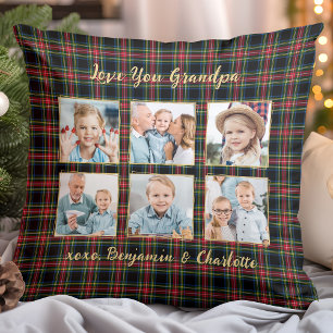 Kerst Geplaagd Custom Goud Fotocollage Opa Kussen