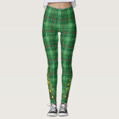 Kerst geplakt groen met boom leggings (Voorkant)