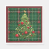 Kerst geplakt groen, rood servet (Voorkant)