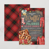 Kerst Geplakt Krijtbord Wafel Pyjama Vakantie Kaart (Voorkant / Achterkant)