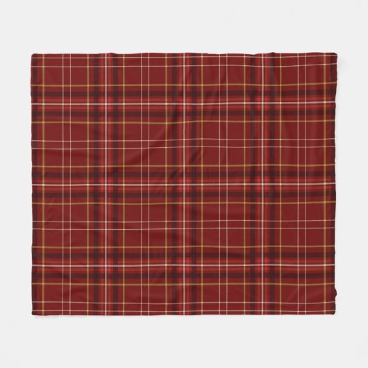 Kerst geplakt Rood Goud Wit Eenvoudig Patroon Fleece Deken (Voorkant (Horizontaal))