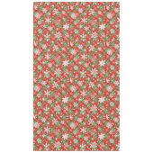 Kerst Geplakt Rood, Groen Met Witte Sneeuwvlokken Tafelkleed (Voorkant)