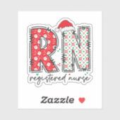 Kerst Geregistreerde Verpleegkundige RN Gezondheid Sticker (Vel)